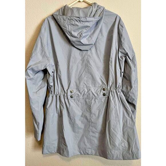 Natural Reflections Gray Hooded Vented Rain Coat Windbreaker Jacket XXL - Picture 2 of 10